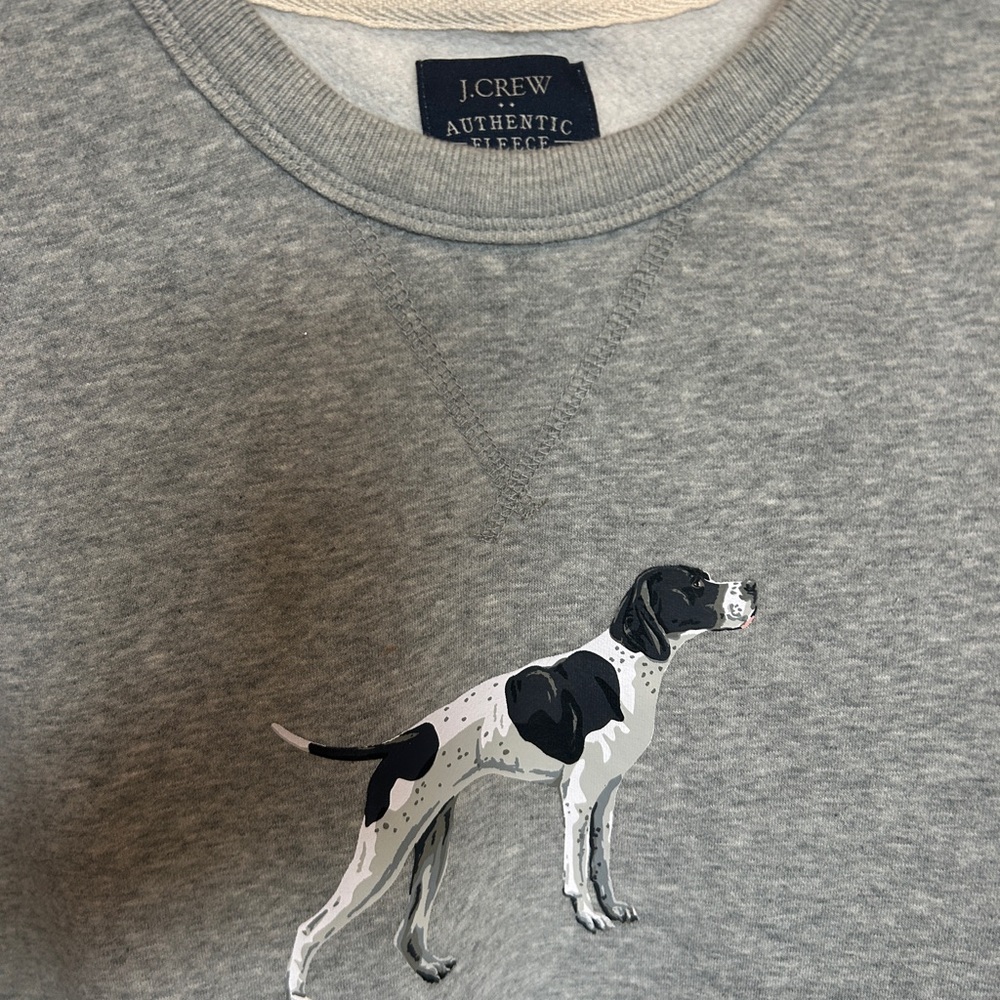 J. Crew Authentic Fleece Pointer Crewneck - Picture 2 of 2